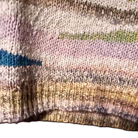 Pilcro sz M Crew Neck Knitted Tank Top Pastel Multi Sleeveless Sweater Vest - Picture 5 of 8